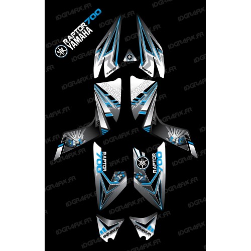 Kit de decoración de Flash Azul - IDgrafix - Yamaha Raptor 700