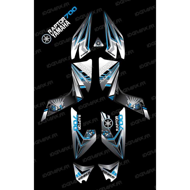 Kit dekor-Flash-Blau - IDgrafix - Yamaha 700 Raptor