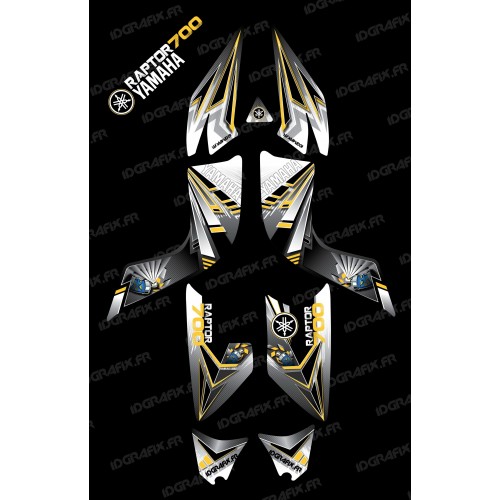 Kit dekor-Flash-Gelb - IDgrafix - Yamaha 700 Raptor