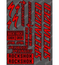 Brett Sticker 21x30cm (Rot/Schwarz) - Specialized / Lyrik
