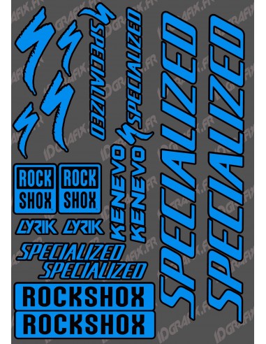 Board Sticker 21x30cm (Blue/Black) - Specialized / Lyrik