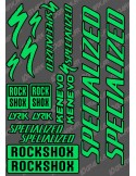Planche Sticker 21x30cm (Vert/Noir) - Specialized / Lyrik