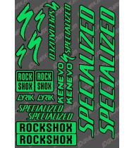 Brett Sticker 21x30cm (Grün/Schwarz) - Specialized / Lyrik