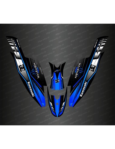 Kit de decoració 100% Personalitzat DC (de color Blau) per a Kawasaki SXR 1500 -idgrafix