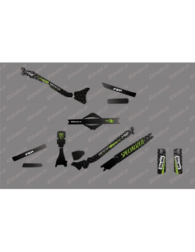 Kit déco 100% Perso Monster Edition Full (Vert) - Specialized Levo Carbon