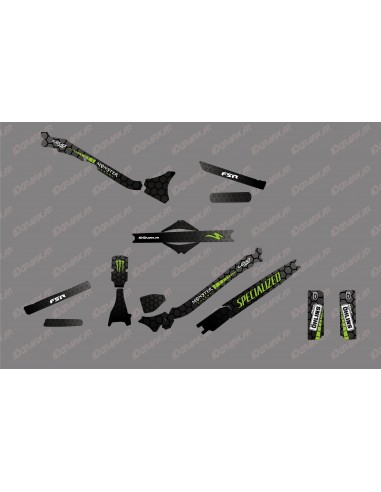 Kit deco 100% Custom Monster Edition Completo (Verde) - Specialized Levo Carbon