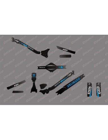 Kit deco 100% Custom Monster Edition Completo (Azul) - Specialized Levo Carbon