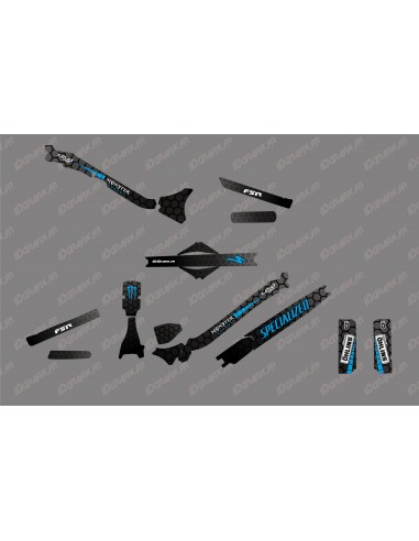 Kit deco 100% Custom Monster Edition Full (Blau) - Specialized Levo Carbon -idgrafix