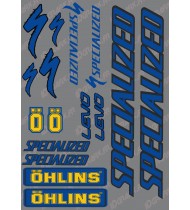 La junta de la etiqueta Engomada de 21x30cm (Azul/Negro) - Especializado / Ohlins