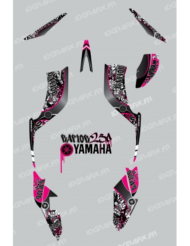 Kit de decoración de la Etiqueta de color de Rosa - IDgrafix - Yamaha Raptor 250