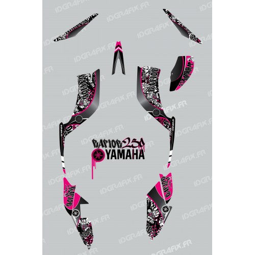 Kit de decoración de la Etiqueta de color de Rosa - IDgrafix - Yamaha Raptor 250