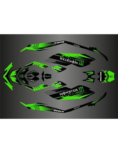 Kit de decoración, Llena de Monster Edition (Verde) para Seadoo Chispa