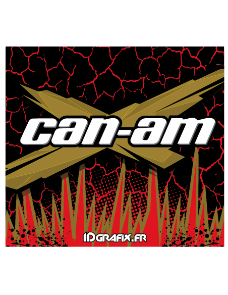 Kit de decoración Agrietado de la Serie Roja - Idgrafix - Can Am Maverick X3 Kit de decoración Agrietado de la Serie Roja - Idgrafix - Can Am Maverick X3
