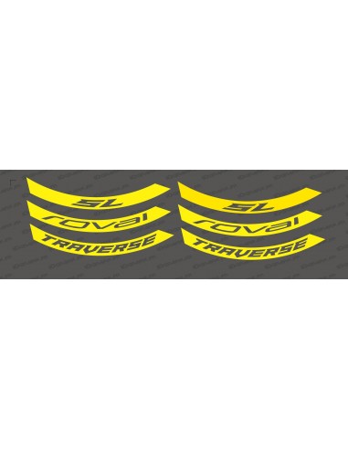 Kit Aufkleber (Neon Gelb) Felge Roval Traverse SL