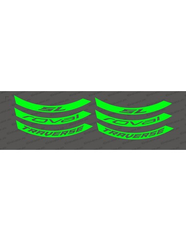 Kit Stickers (Vert Fluo) Jante Roval Traverse SL