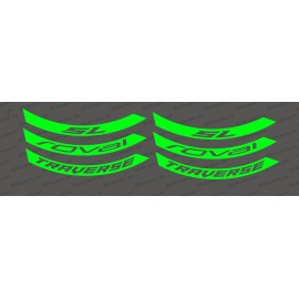 Kit Stickers (Fluorescent Green) Rim Roval Traverse SL - IDgrafix