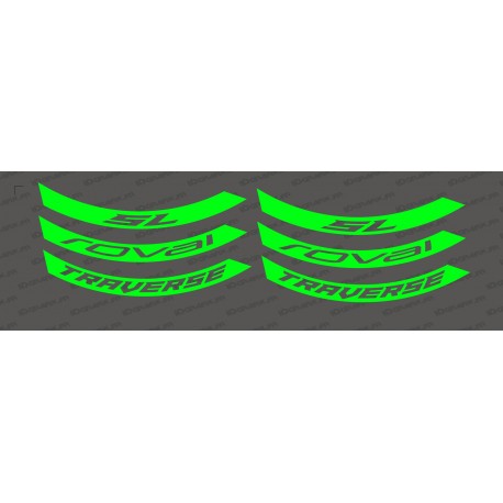 Color Amarillo Fluorescente y Contorno Negro -Set DE 27 Pegatinas para Moto Honda 1000 RR