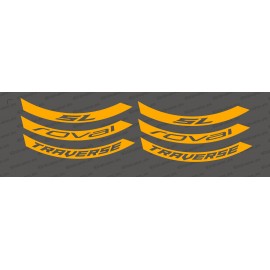 Kit Stickers (Neon Orange) Rim Roval Traverse SL - IDgrafix