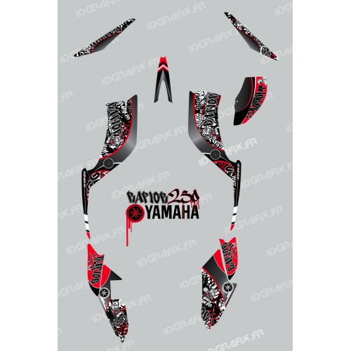 Kit de decoración de Etiqueta Roja - IDgrafix - Yamaha Raptor 250