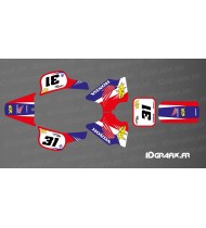 Kit decorazione Vintage Completo (Rosso/Blu) - IDgrafix - Honda QR 50