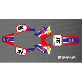 Kit decoration Vintage Full (Red/Blue) - IDgrafix - Honda QR 50 - IDgrafix