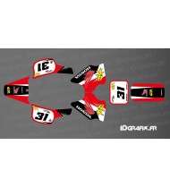 Kit decorazione Vintage Completo (Rosso/Nero) - IDgrafix - Honda QR 50