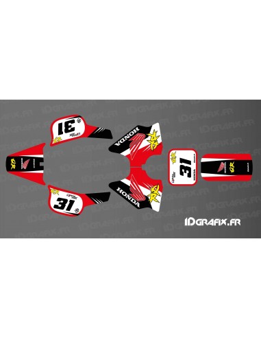 Kit decoration Vintage Full (Red/Black) - IDgrafix - Honda QR 50