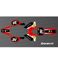 Kit décoration 100% Perso Monster Edition Full (Rouge) - IDgrafix - Honda QR 50