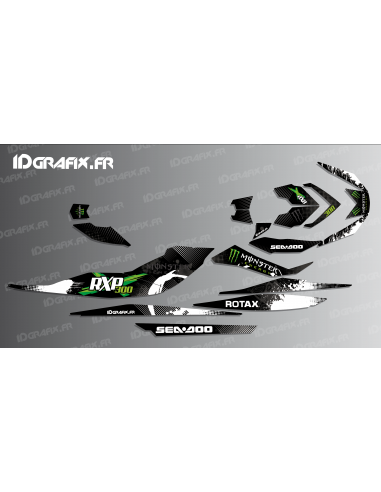 Kit de decoración 100% Personalizado Monster Edition (Verde) para Seadoo RXP-X 260 / 300