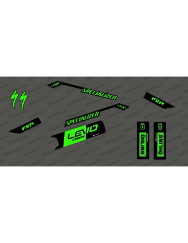 Kit déco Race Edition Medio (NEON Green), Specializzata Levo Carbonio