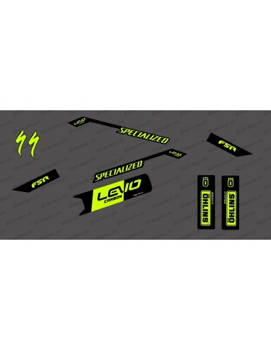 Kit de decoracion Race Edition Medio (Amarillo FLUO) - Especializado Levo de Carbono