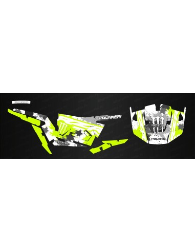 Kit décoration MonsterRace Vert /Blanc - IDgrafix - Polaris RZR 1000 S/XP