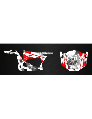 Kit décoration MonsterRace Edition (Rouge/Blanc) - IDgrafix - Polaris RZR 900