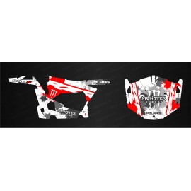 Kit de decoración de MonsterRace Edición (Rojo/Blanco) - IDgrafix - Polaris RZR 900 -idgrafix