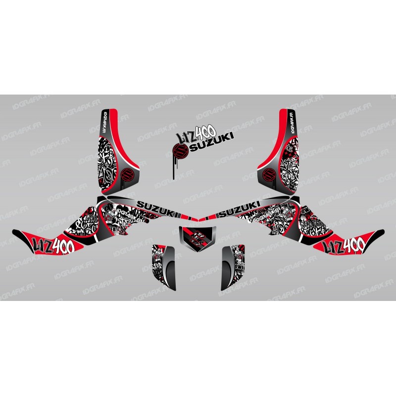 Kit-dekoration-Tag, Rot - IDgrafix - Suzuki LTZ 400