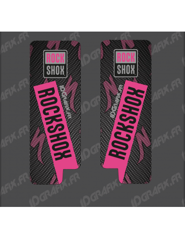 Stickers Protection Fourche RockShox Carbon (Rose) - Specialized Turbo Levo