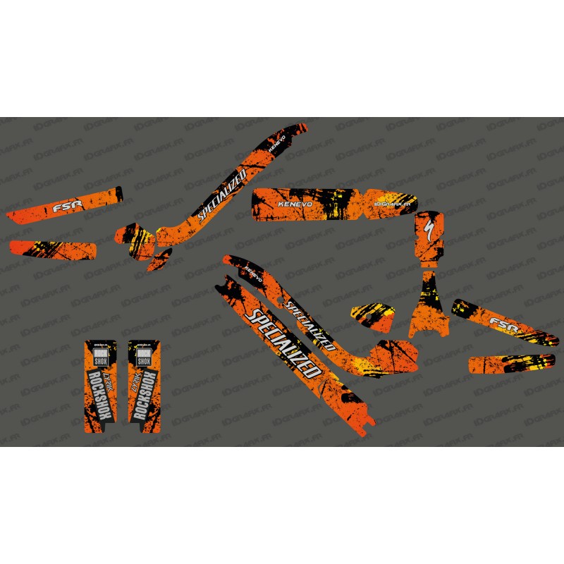 Kit deco Brush Edition Full (Orange) - Specialized Kenevo