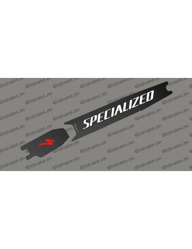 Sticker protection Batterie - Carbon edition (Blanc/rouge) - Specialized Turbo Levo/Kenevo