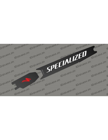 Sticker protection Battery - Carbon edition (White/red) - Specialized Turbo Levo/Kenevo