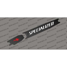 Sticker schutz der Batterie - Carbon edition (Weiß/rot) - Specialized Turbo-Levo/Kenevo -idgrafix