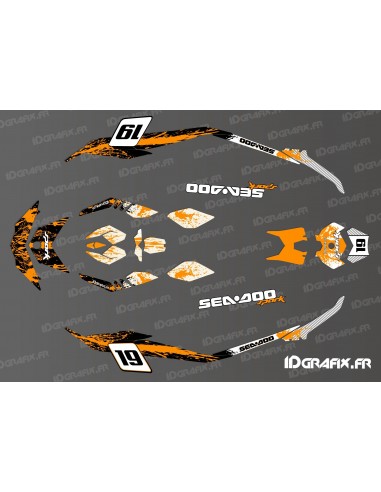 Kit décoration Medium Spark Splash Orange pour Seadoo Spark