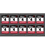 Lot von 10 Sticker radnaben HONDA