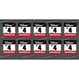 Lot of 10 Stickers of wheel hubs HONDA - IDgrafix