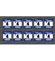 Lotto di 10 Adesivi di mozzi ruota Yamaha