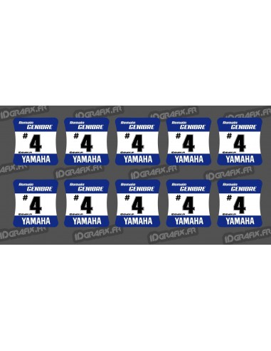 Lot de 10 Stickers de moyeux de roues Yamaha