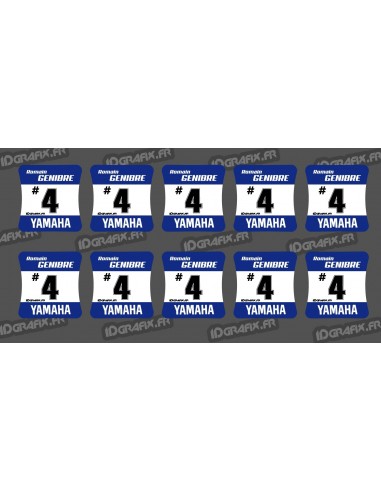 Lote de 10 Pegatinas de cubos de las ruedas de Yamaha