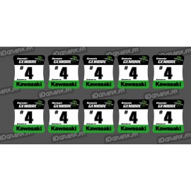 Lot of 10 Stickers of wheel hubs Kawasaki - IDgrafix