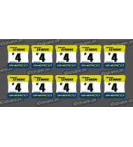 Lot de 10 Stickers de moyeux de roues Sherco