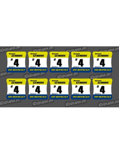 Lot de 10 Stickers de moyeux de roues Sherco