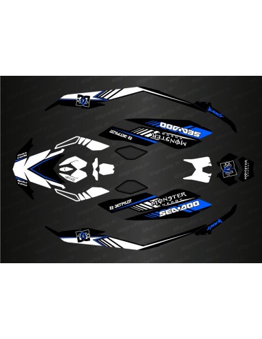 Kit décoration Full DC Edition (Blanc/Bleu) pour Seadoo Spark